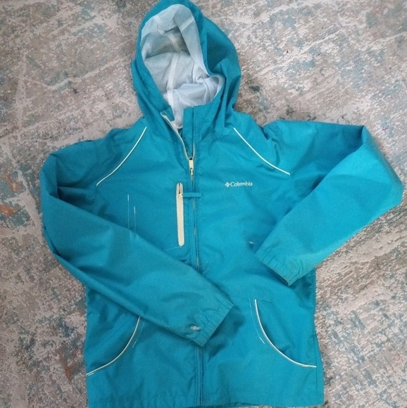 Columbia Nylon Jacket Girl Size 18/20 Full Zip Hooded. - Picture 1 of 7